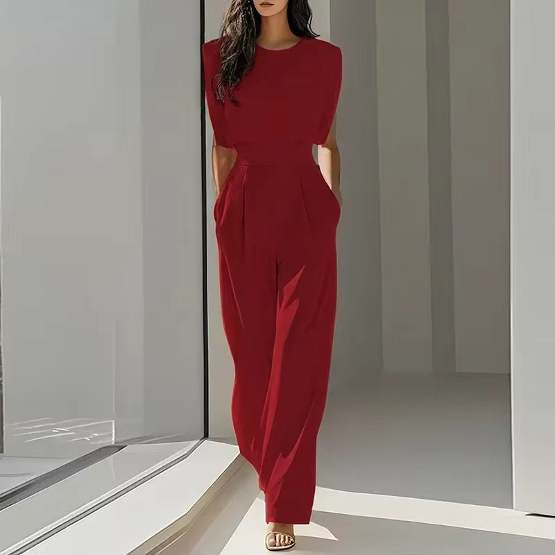Women's Jumpsuit | Sleeveless Belted & Elegant