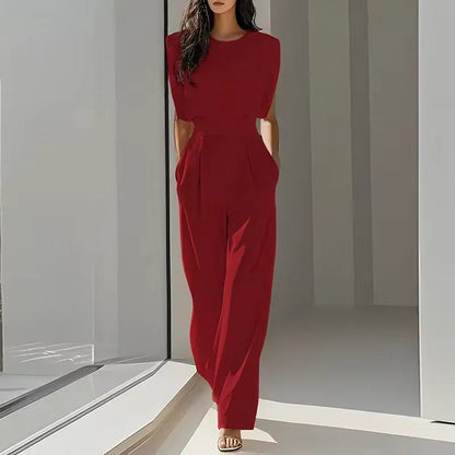 Women's Jumpsuit | Sleeveless Belted & Elegant