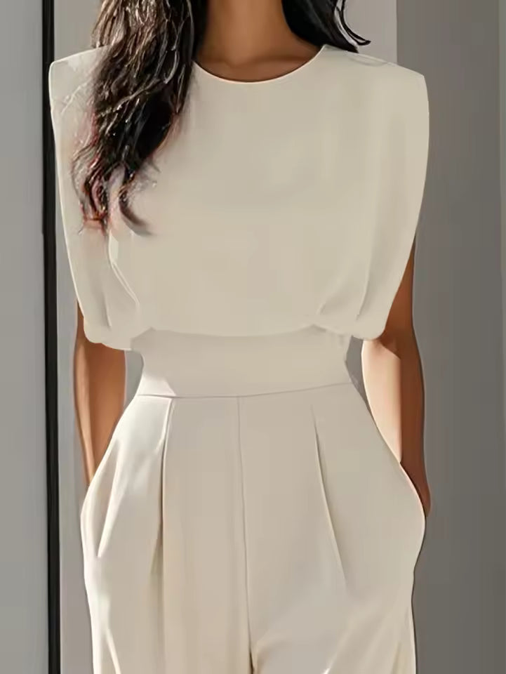 Women's Jumpsuit | Sleeveless Belted & Elegant