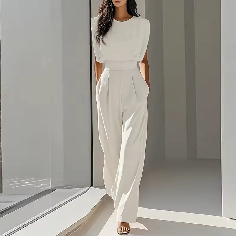 Women's Jumpsuit | Sleeveless Belted & Elegant