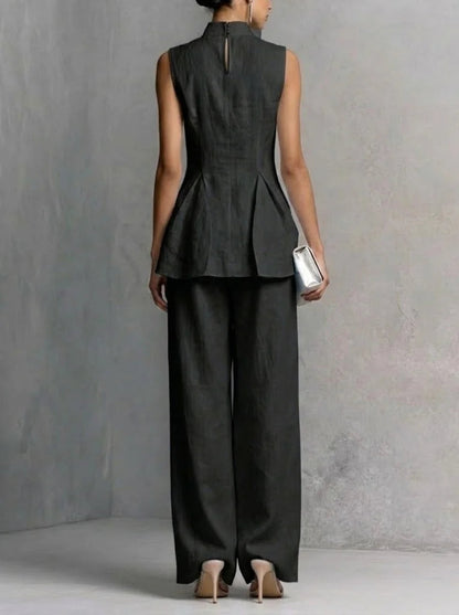 Women's Jumpsuit | Two-Piece High Neck & Wide Leg Set