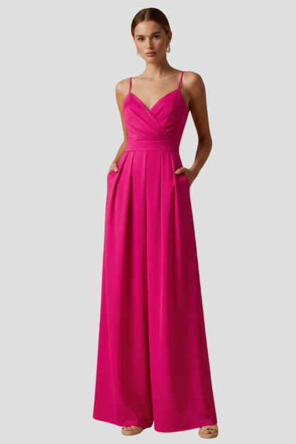 Women's Jumpsuit | Wide Leg, V Neck & Wrap Front Design