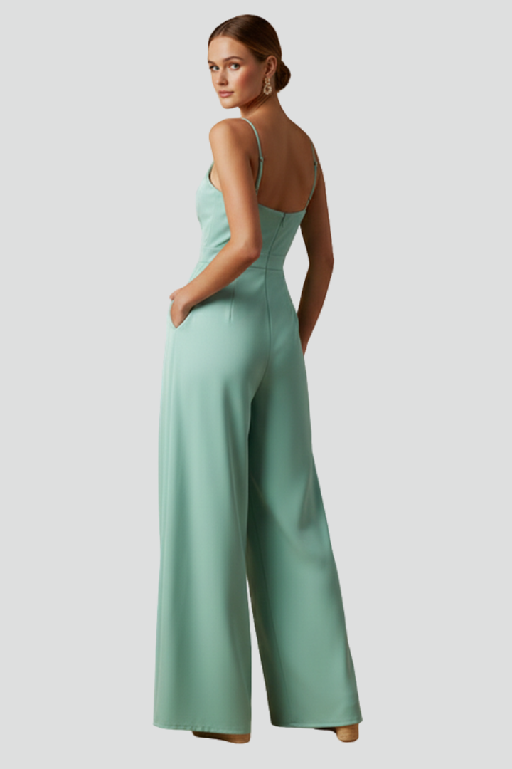 Women's Jumpsuit | Wide Leg, V Neck & Wrap Front Design
