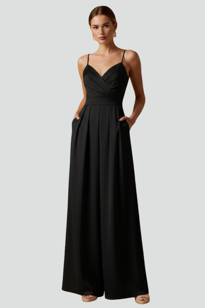 Women's Jumpsuit | Wide Leg, V Neck & Wrap Front Design