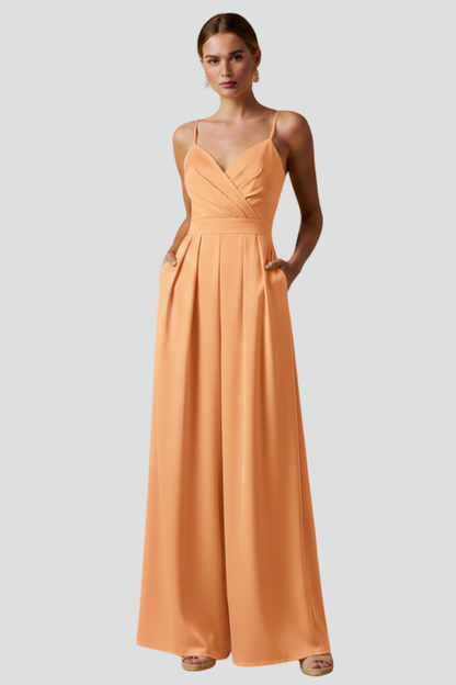 Women's Jumpsuit | Wide Leg, V Neck & Wrap Front Design