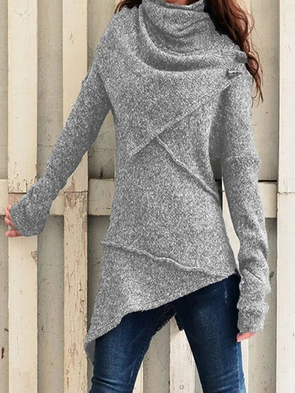 Women's Knit Jumper | Longline Fit & Asymmetric Hem