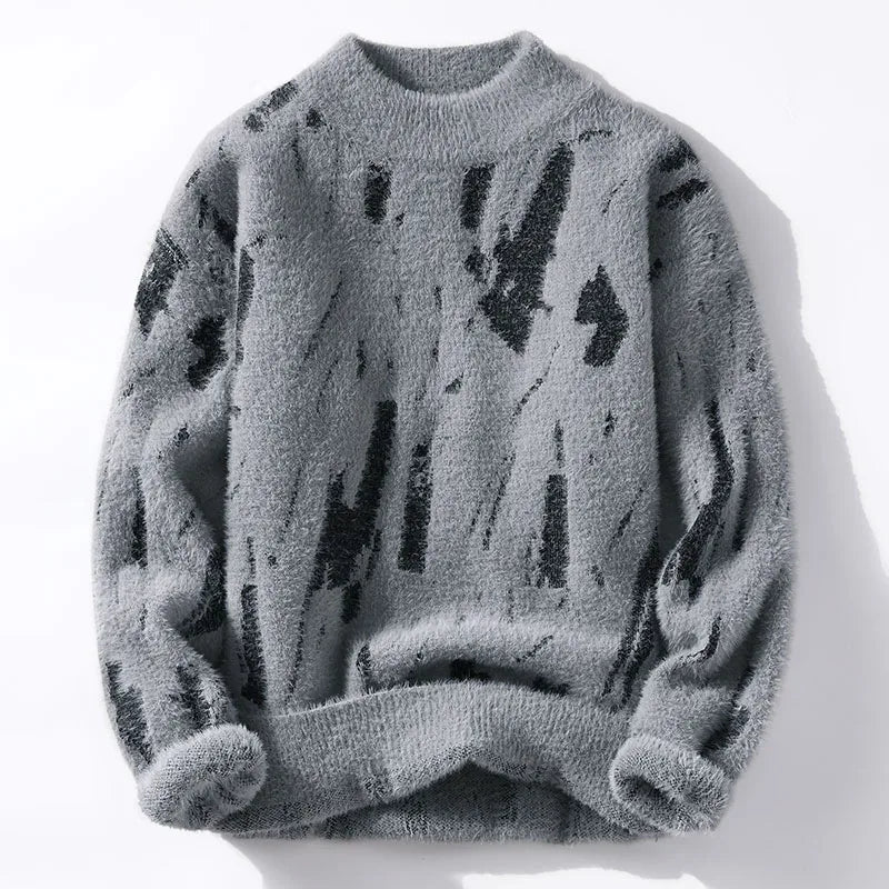 Women's Knit Pullover | Bold Abstract Pattern & Cosy Warmth