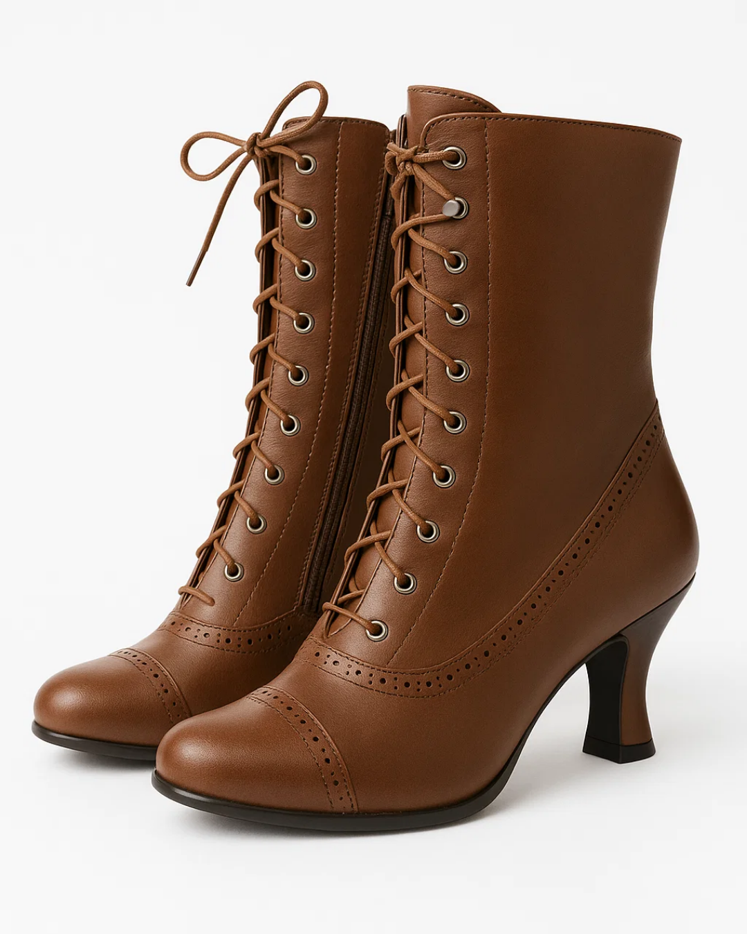 Women's Lace-Up Ankle Boots | Vintage Style & Secure Fit