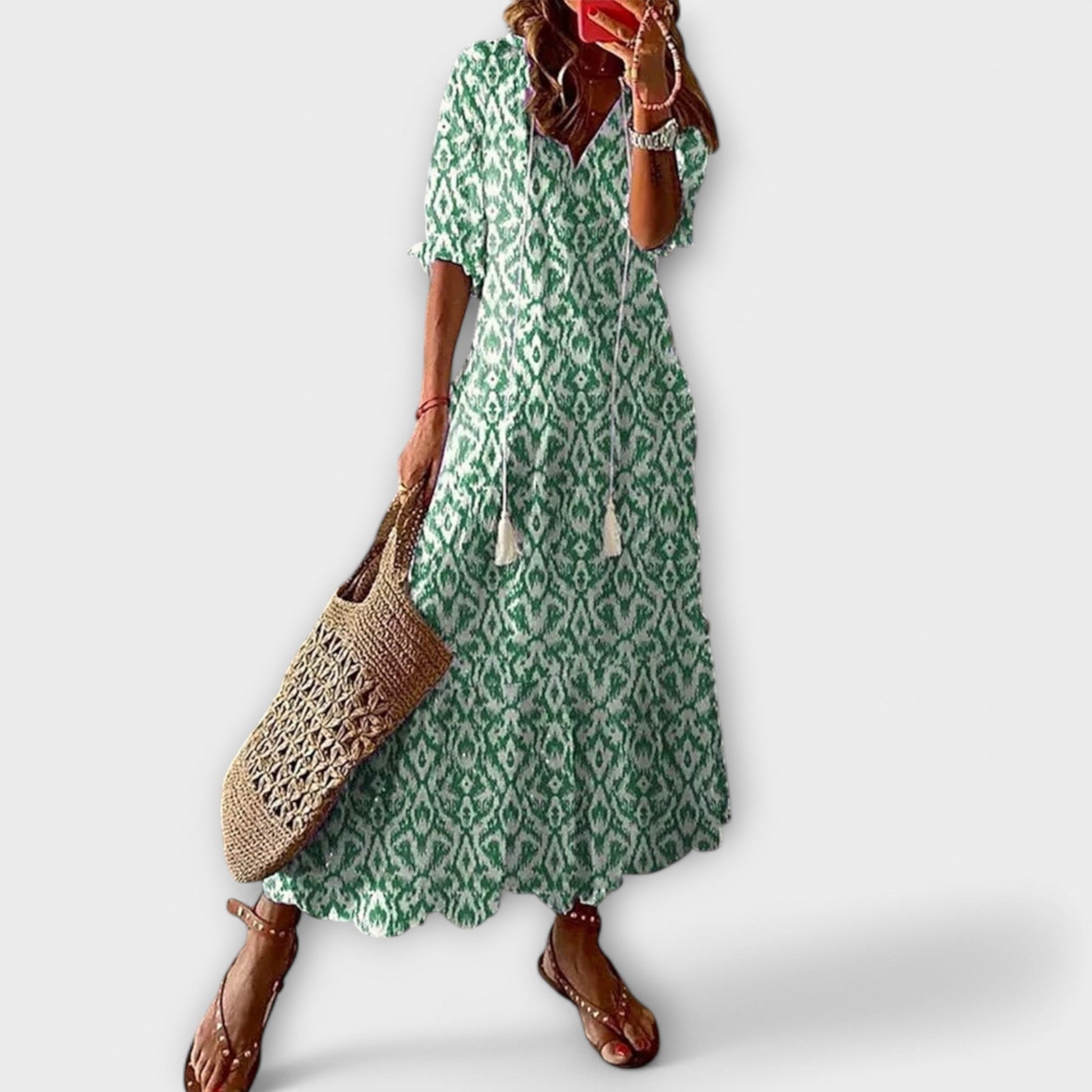 Women's Long Dress | Boho Floral Maxi Design