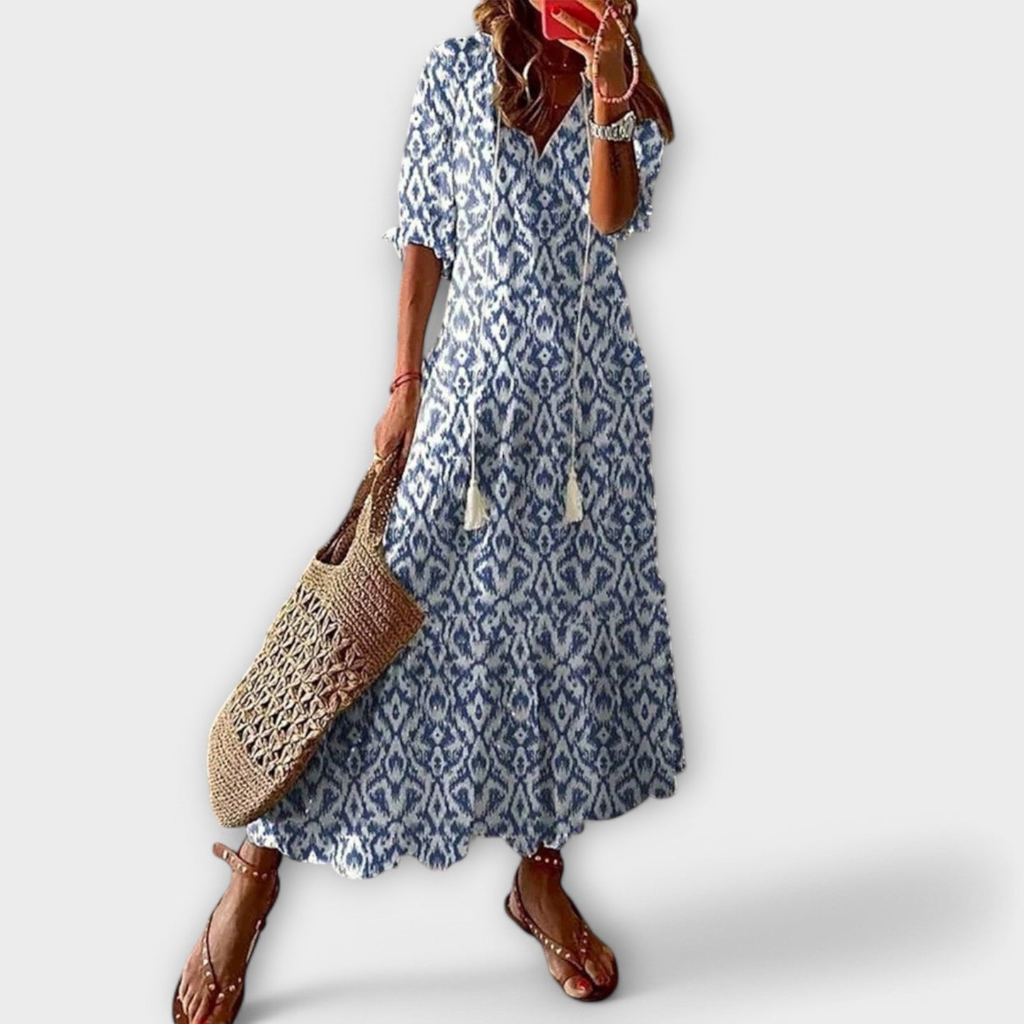 Women's Long Dress | Boho Floral Maxi Design