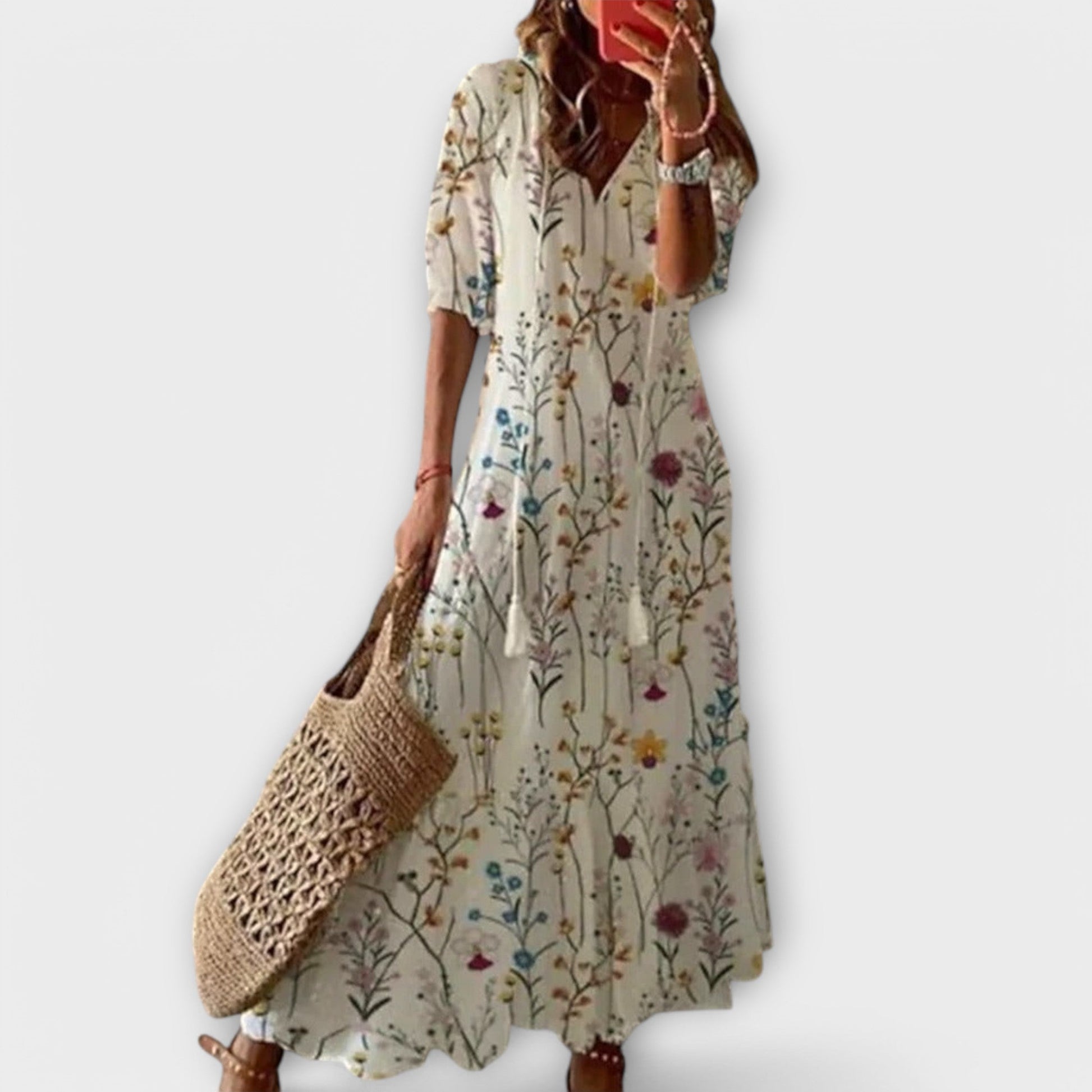 Women's Long Dress | Boho Floral Maxi Design