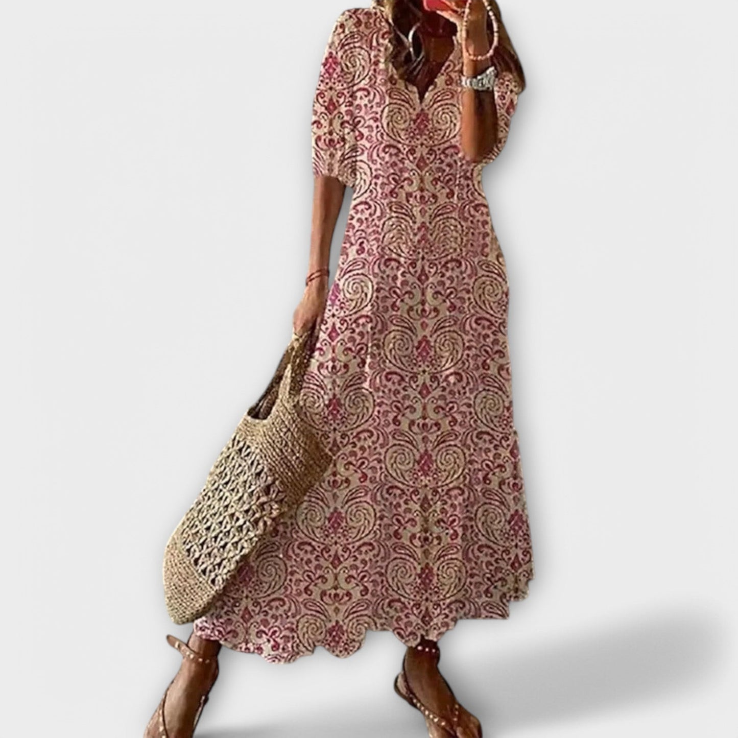 Women's Long Dress | Boho Floral Maxi Design