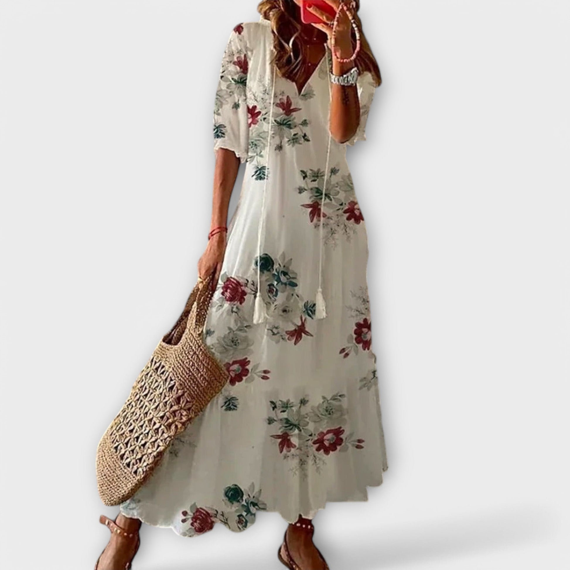 Women's Long Dress | Boho Floral Maxi Design
