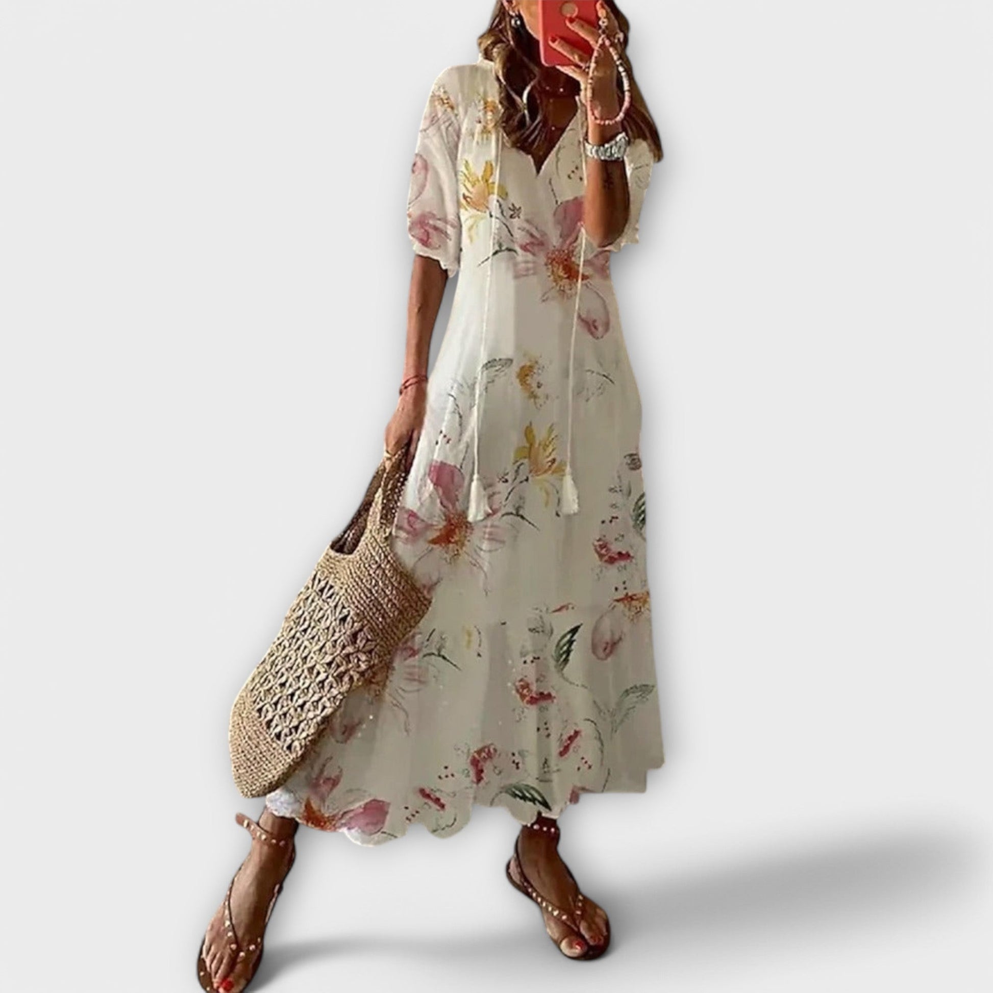 Women's Long Dress | Boho Floral Maxi Design
