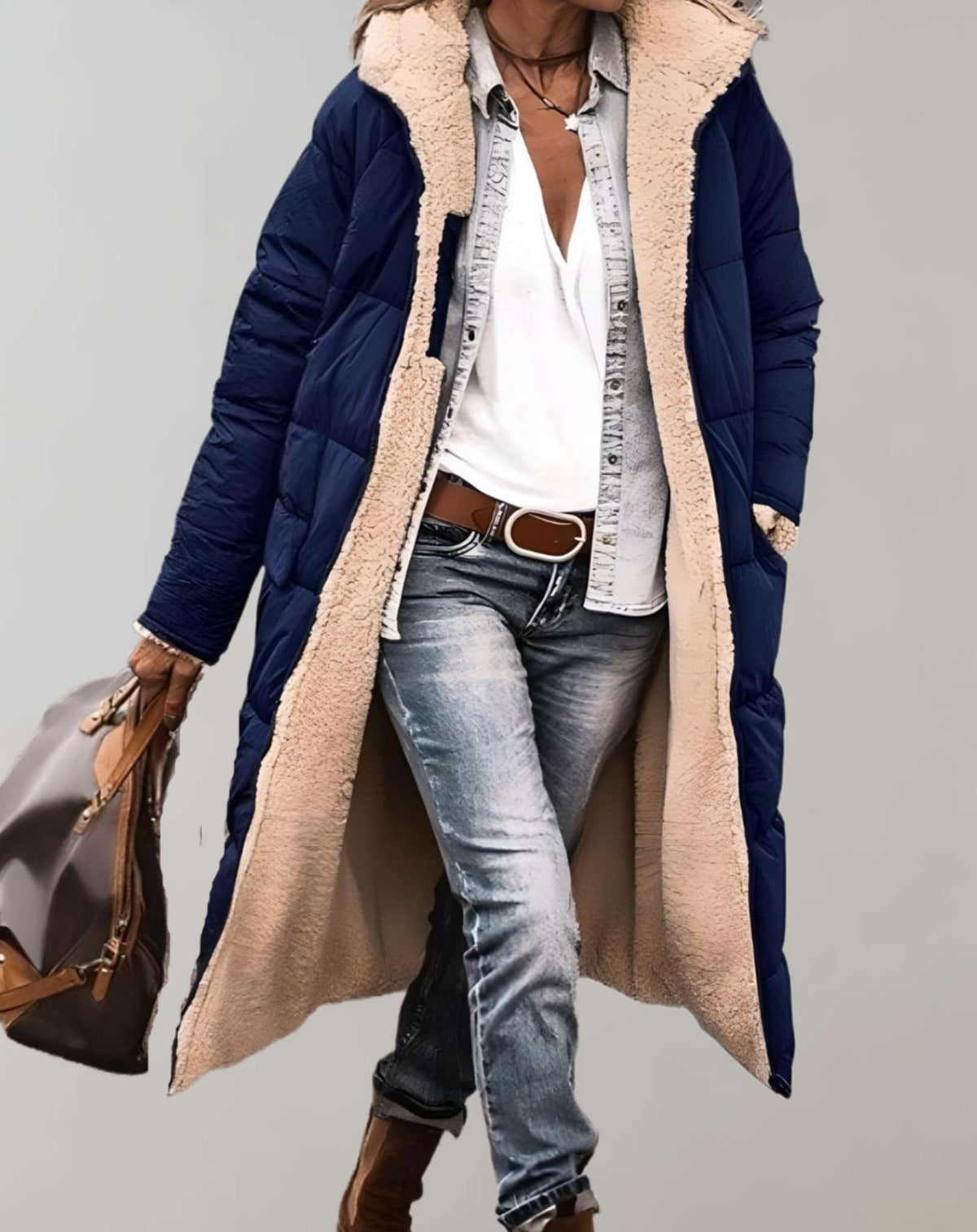 Women's Long Puffer Coat | Hooded & Warm
