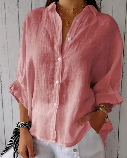 Women's Long Sleeve Blouse | Relaxed Button-Down Casual Chic