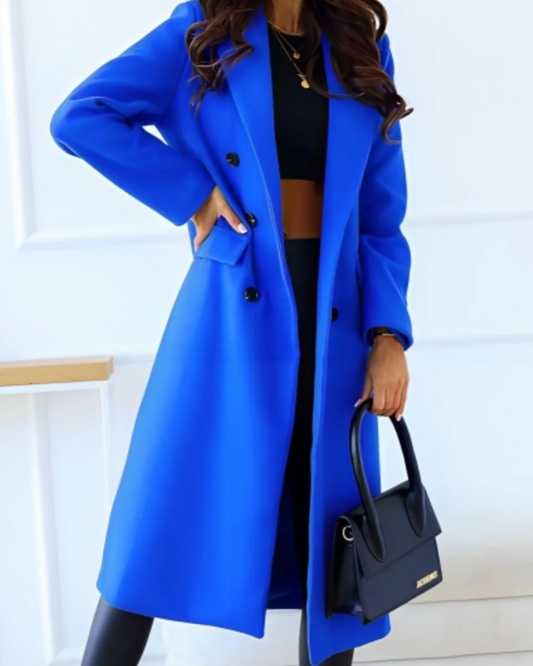 Women's Long Winter Jacket | Double-Breasted & Tailored Fit