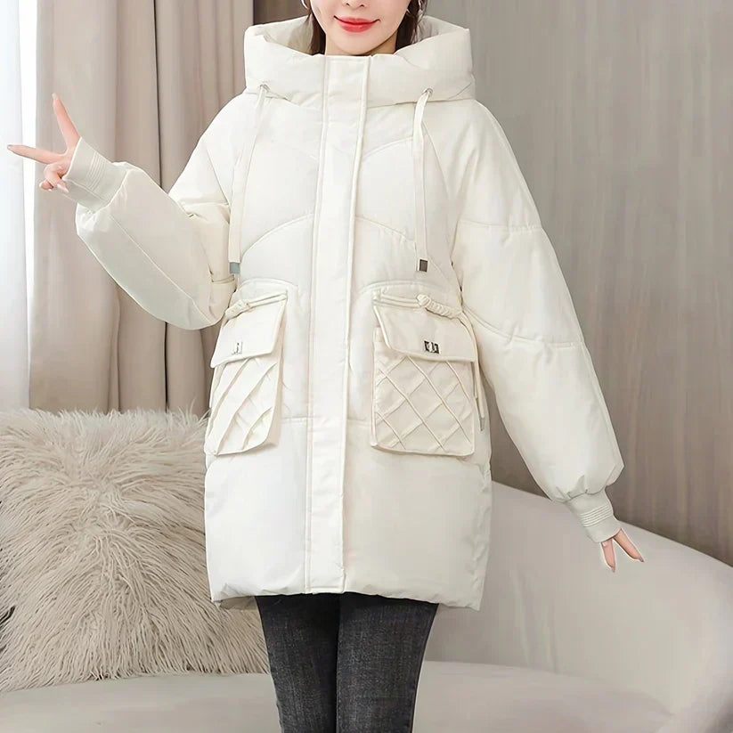 Women's Longline Puffer Coat | Hooded & Warm