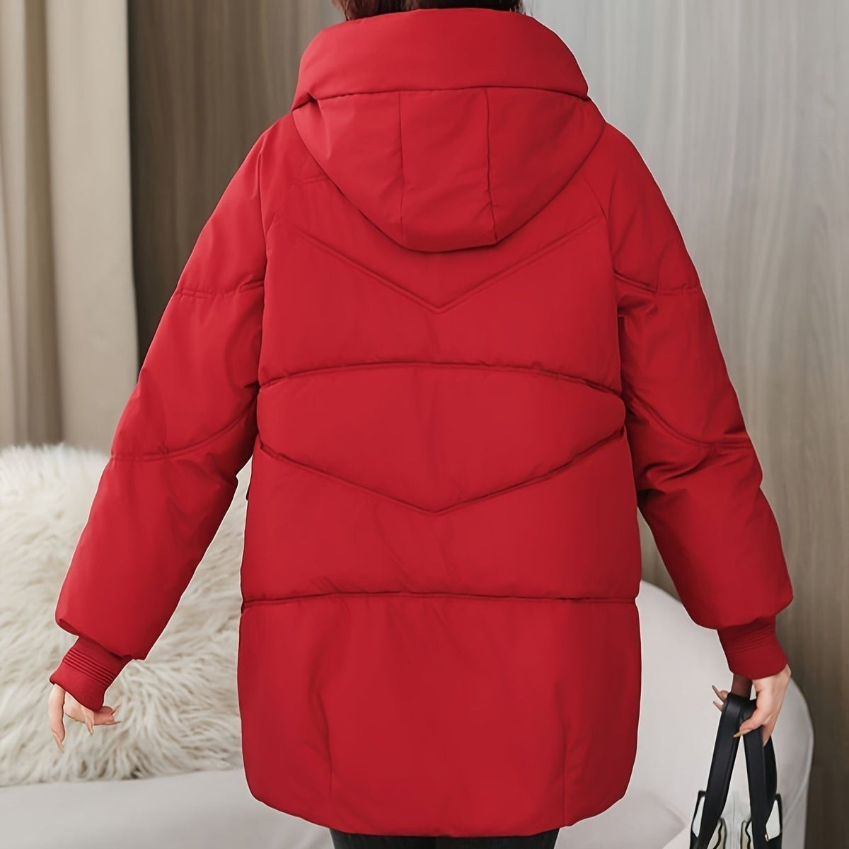 Women's Longline Puffer Coat | Hooded & Warm