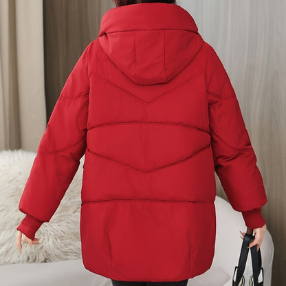 Women's Longline Puffer Coat | Hooded & Warm