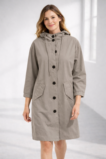 Women's Longline Winter Coat | Hooded & Relaxed Fit