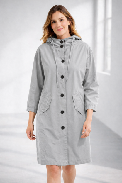 Women's Longline Winter Coat | Hooded & Relaxed Fit