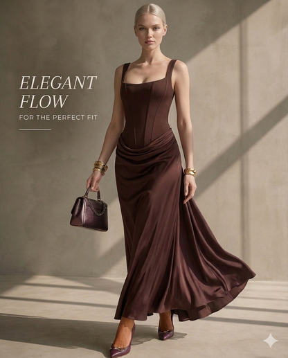 Women's Maxi Dress | Corset Waist Design