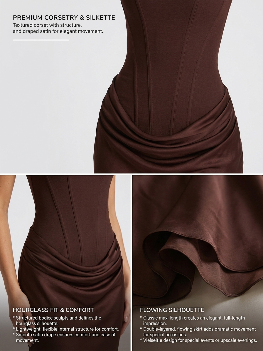 Women's Maxi Dress | Corset Waist Design