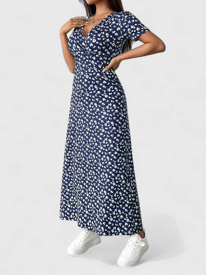 Women's Maxi Dress | Ditsy Floral Wrap V-Neck
