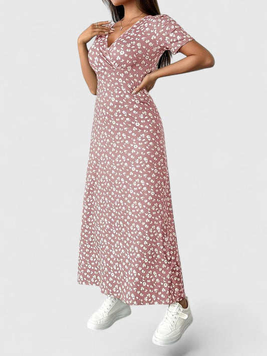 Women's Maxi Dress | Ditsy Floral Wrap V-Neck