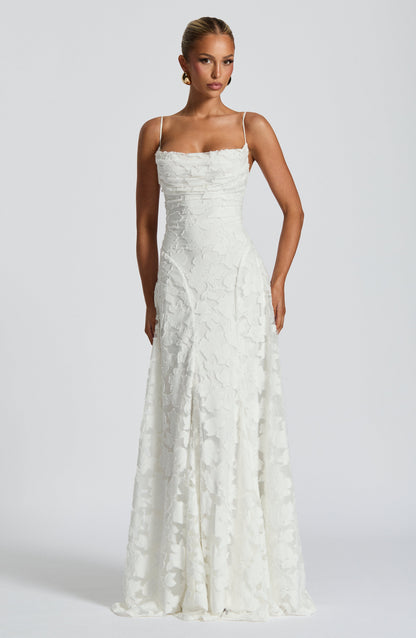 Women's Maxi Dress | Floral Lace Design