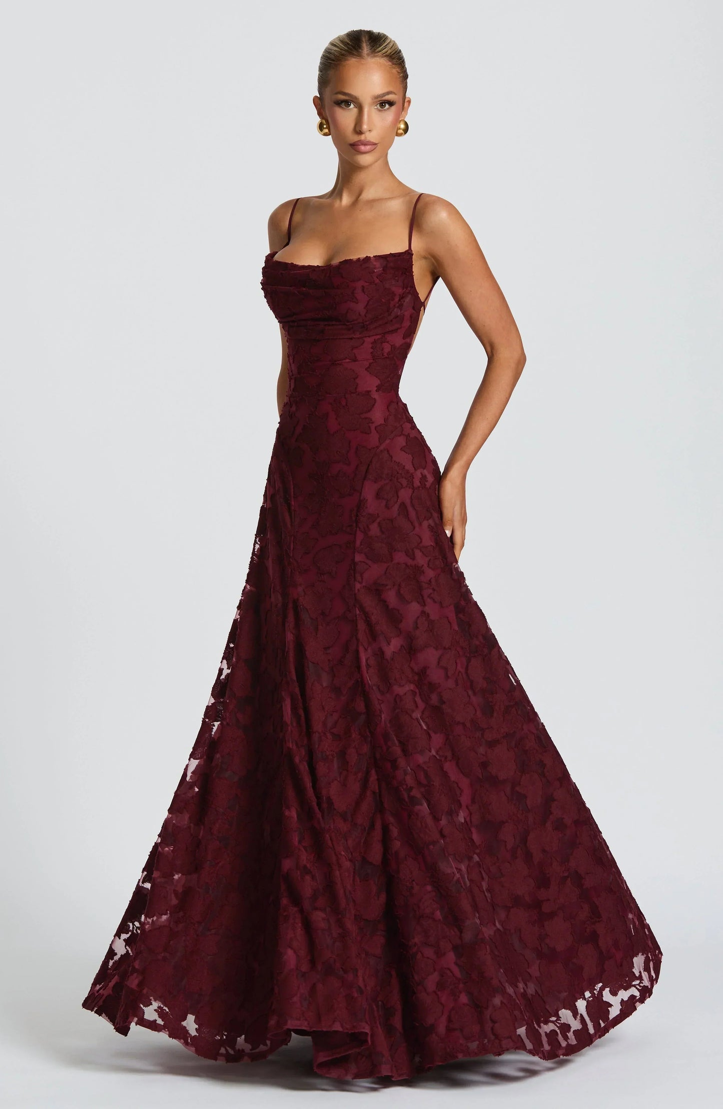 Women's Maxi Dress | Floral Lace Design