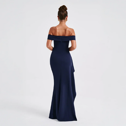 Women's Maxi Dress | Off Shoulder & High Split Design