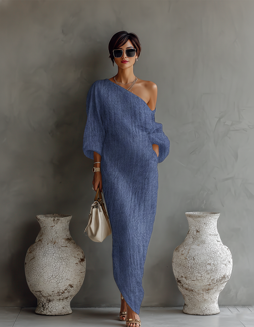 Women's Maxi Dress | One-Shoulder & Elegant Flowing Silhouette