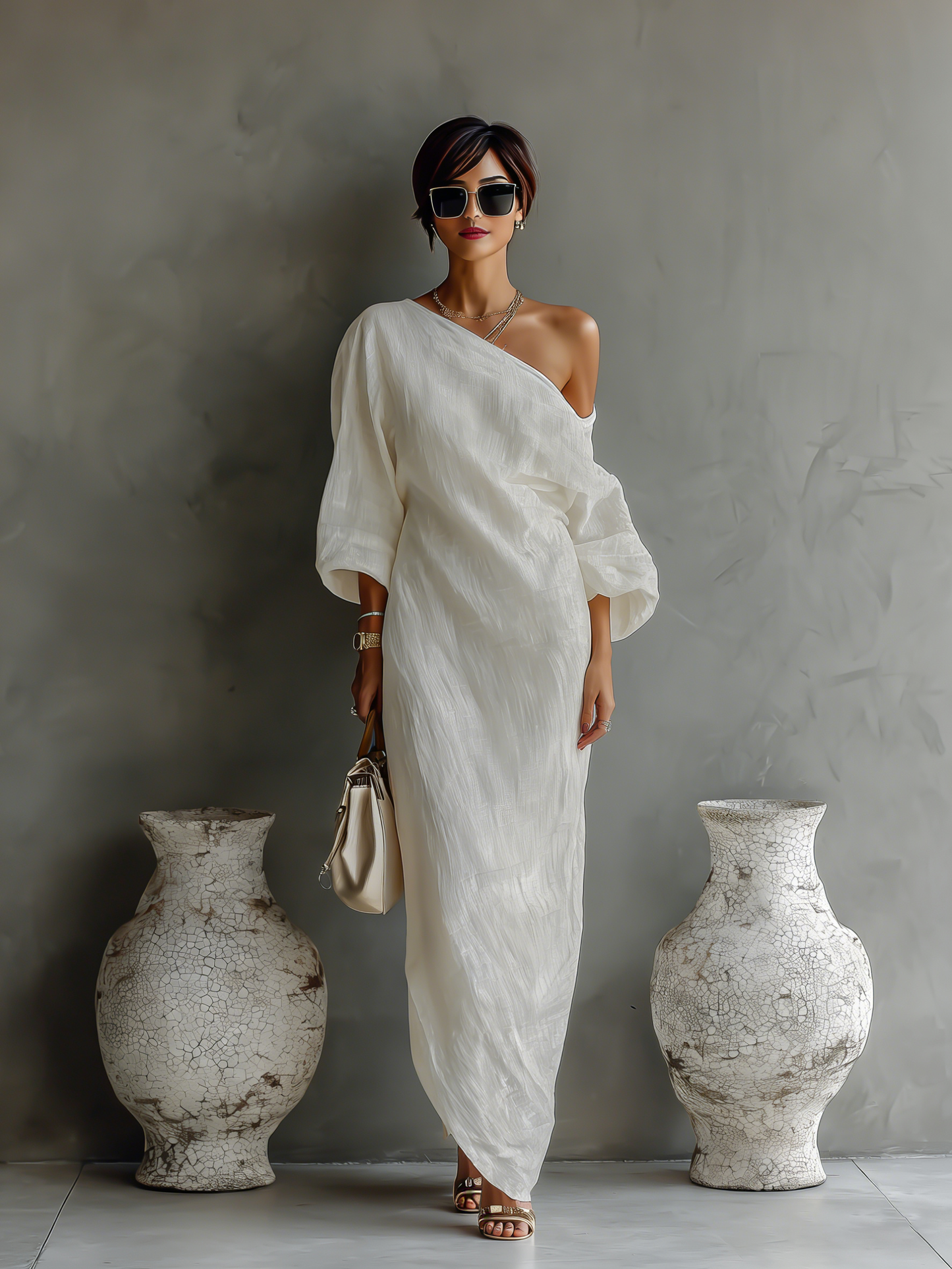 Women's Maxi Dress | One-Shoulder & Elegant Flowing Silhouette