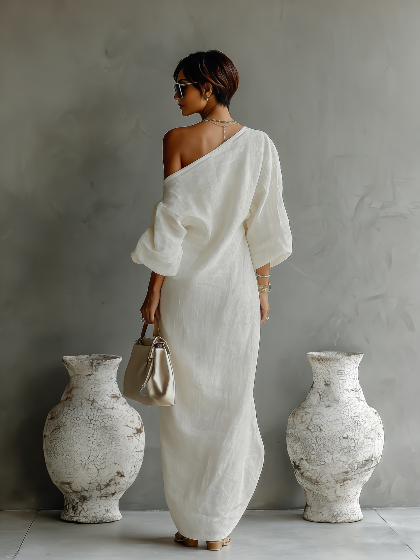 Women's Maxi Dress | One-Shoulder & Elegant Flowing Silhouette