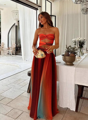 SLEEVELESS GRADIENT MAXI DRESS 1