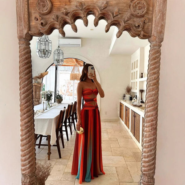 SLEEVELESS GRADIENT MAXI DRESS 3
