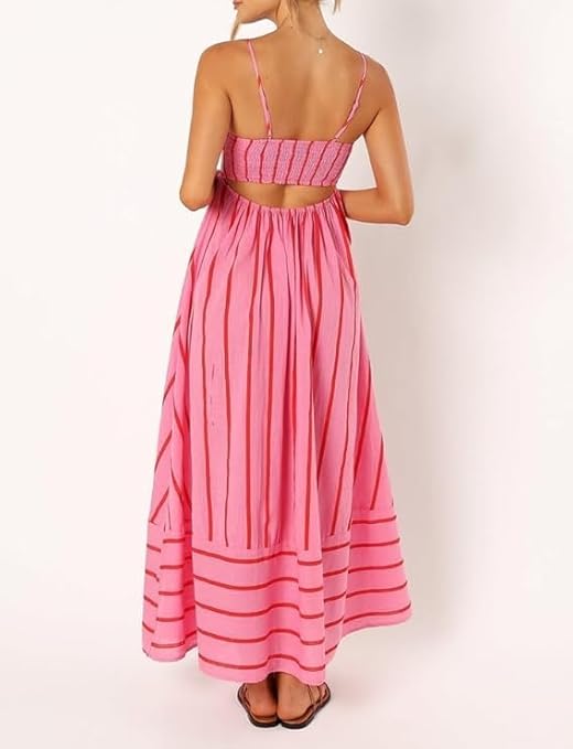 STRAIGHT NECKLINE MAXI DRESS 3