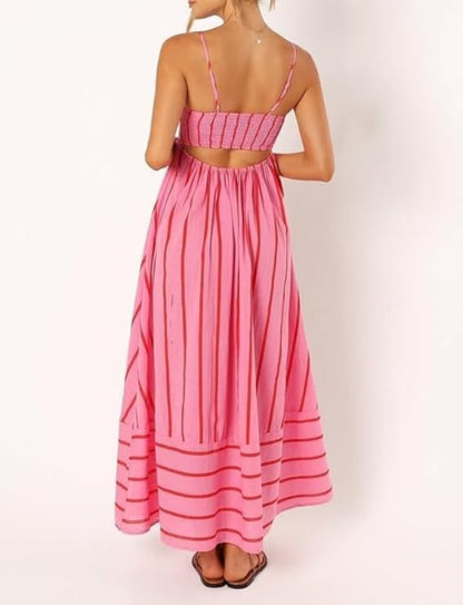 STRAIGHT NECKLINE MAXI DRESS 3