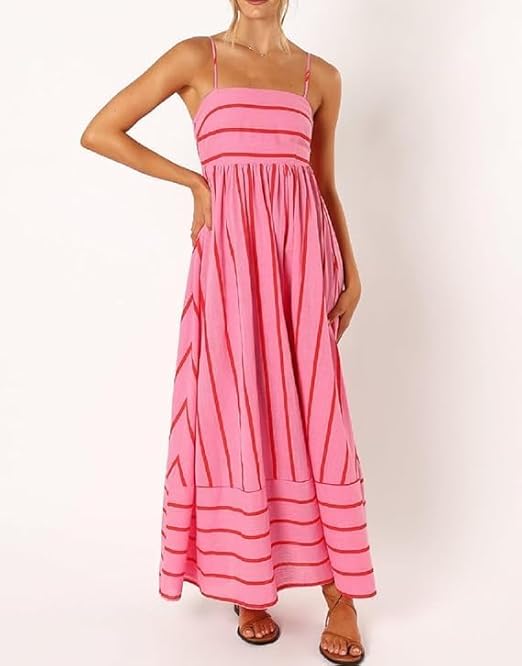 STRAIGHT NECKLINE MAXI DRESS 0