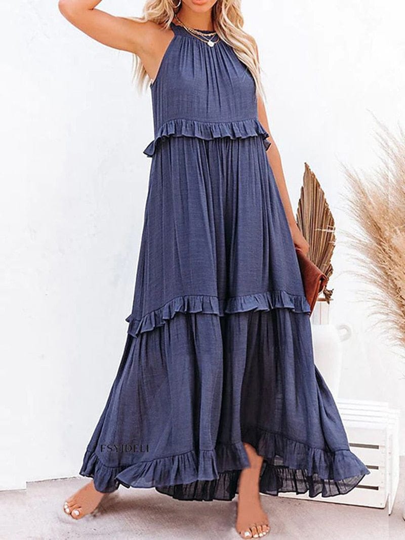 LOOSE MAXI DRESS WITH RUFFLES 1
