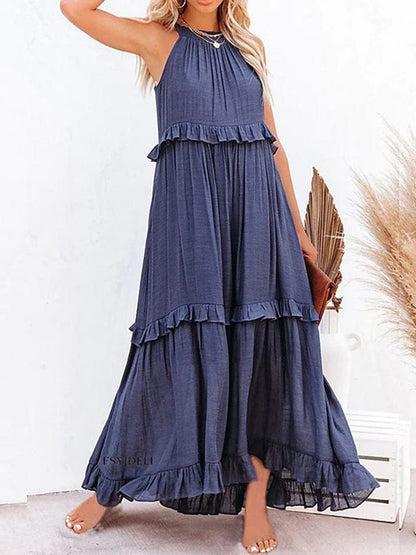 LOOSE MAXI DRESS WITH RUFFLES 1