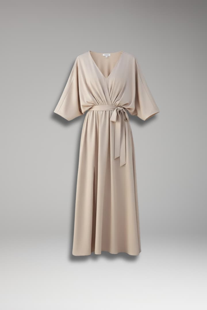 Women's Maxi Dress Women's | V Neck, Waist Tie & Side Slit