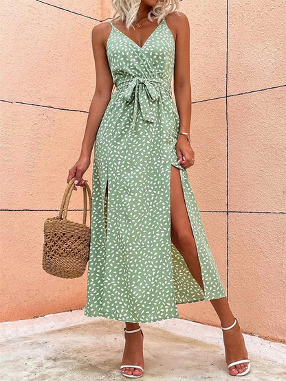 CROSSOVER NECKLINE MAXI DRESS 2
