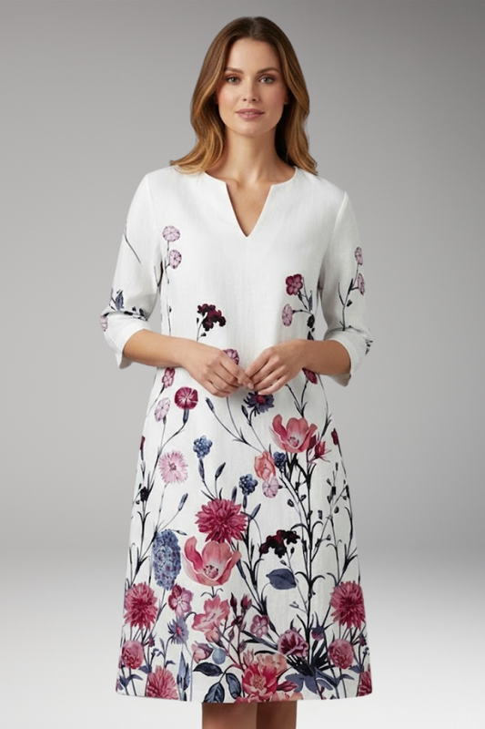 Women's Floral Dress with Elegant Fit and Vibrant Pattern 0