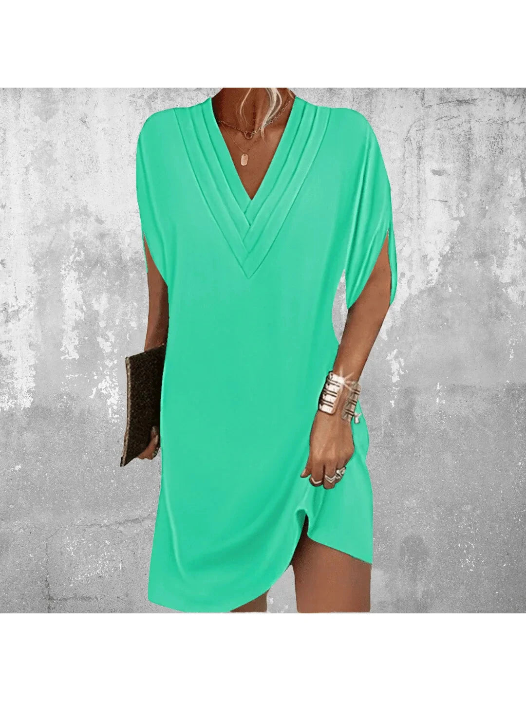 Women's Midi Dress | V-Neck & Tummy Covering Design