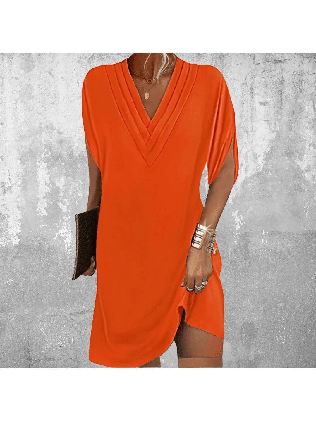 Women's Midi Dress | V-Neck & Tummy Covering Design