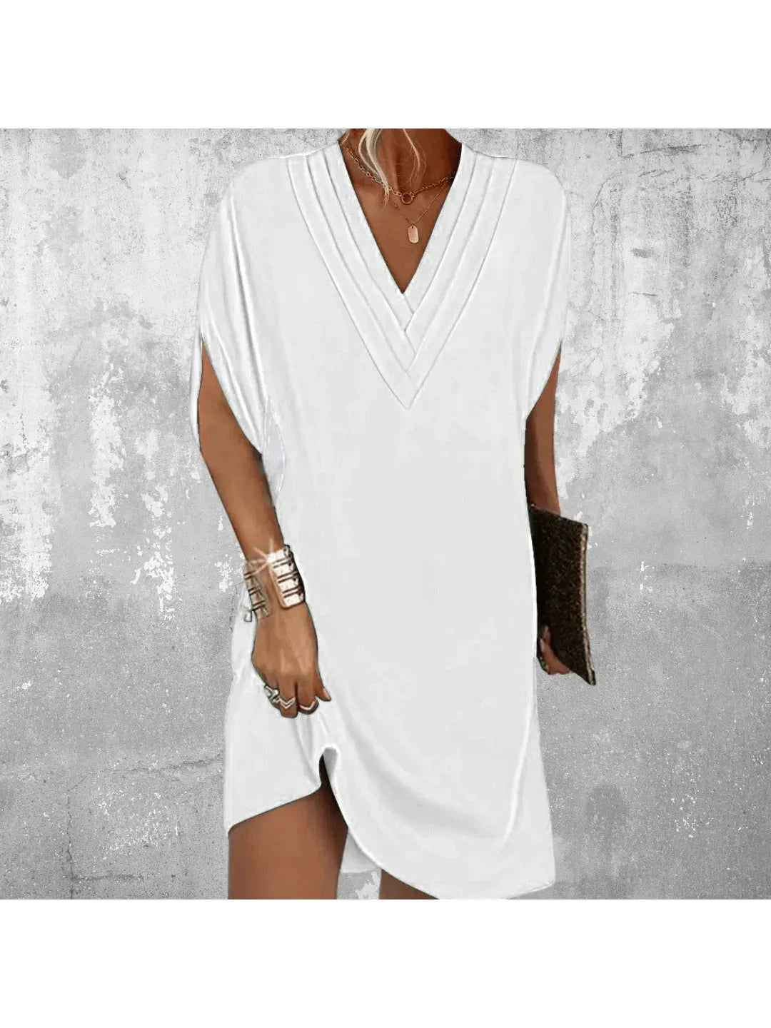 Women's Midi Dress | V-Neck & Tummy Covering Design
