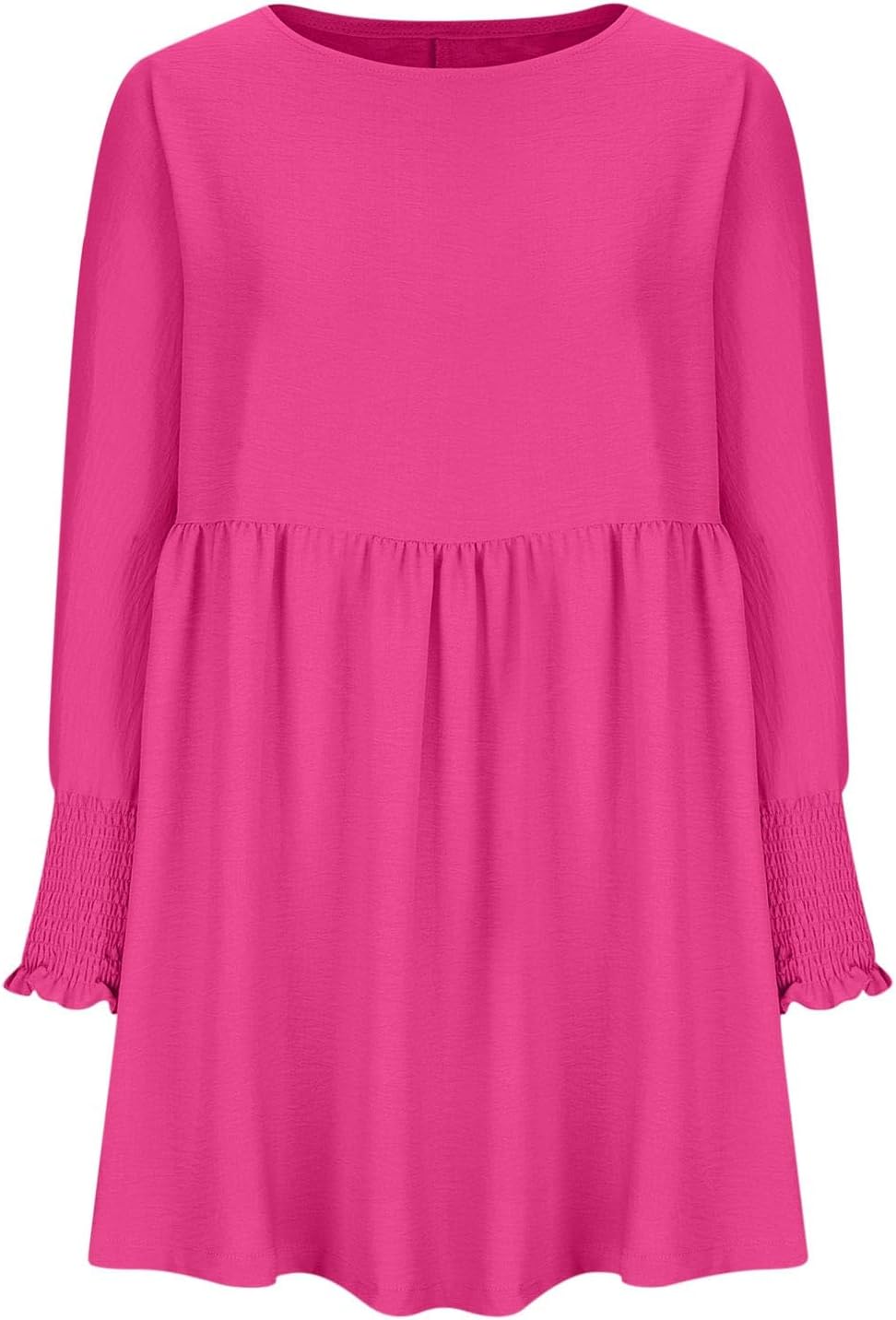 Women's Mini Dress | Balloon Sleeves with Smocked Cuffs